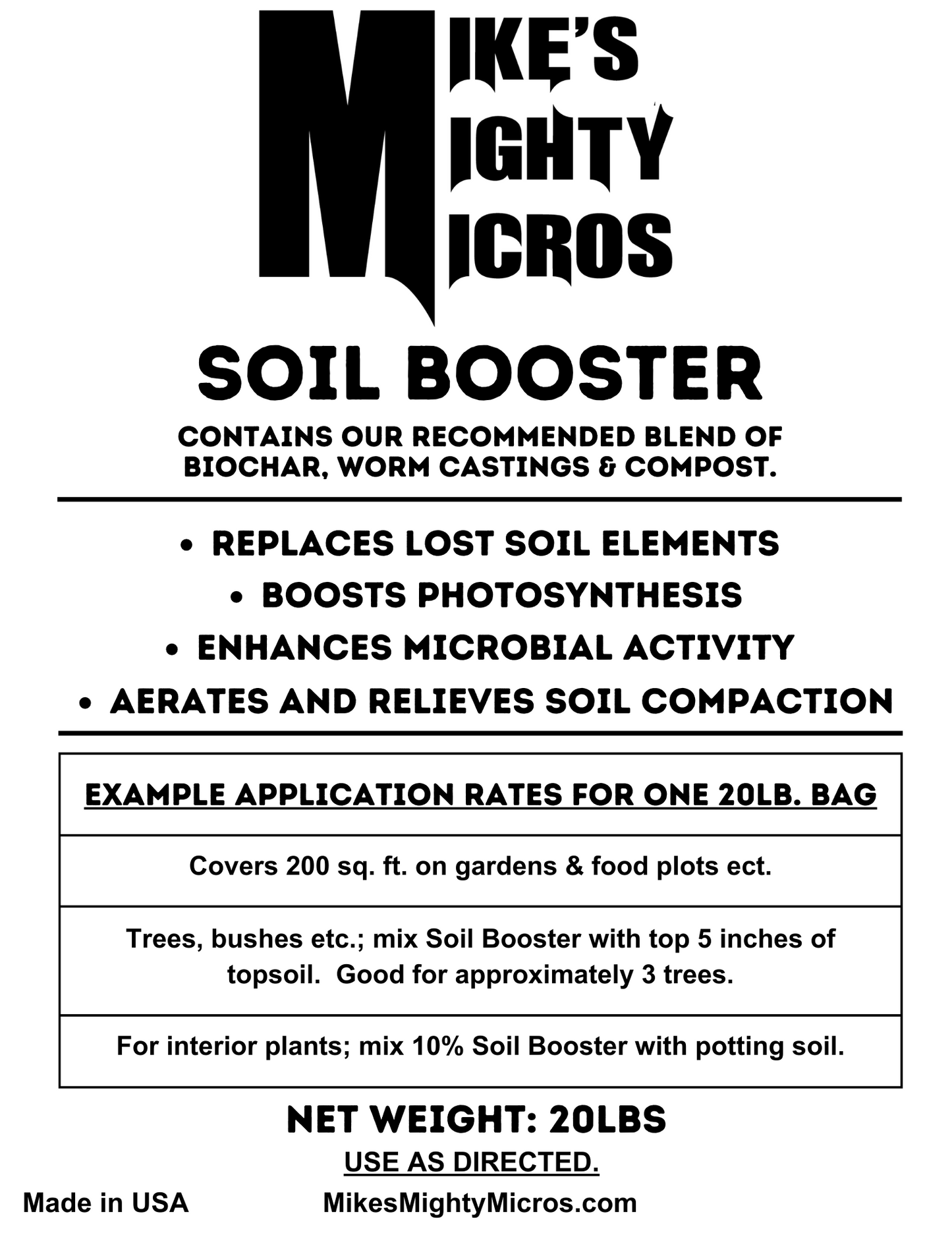Mike's Mighty Micros Soil Booster
